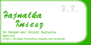 hajnalka kniesz business card